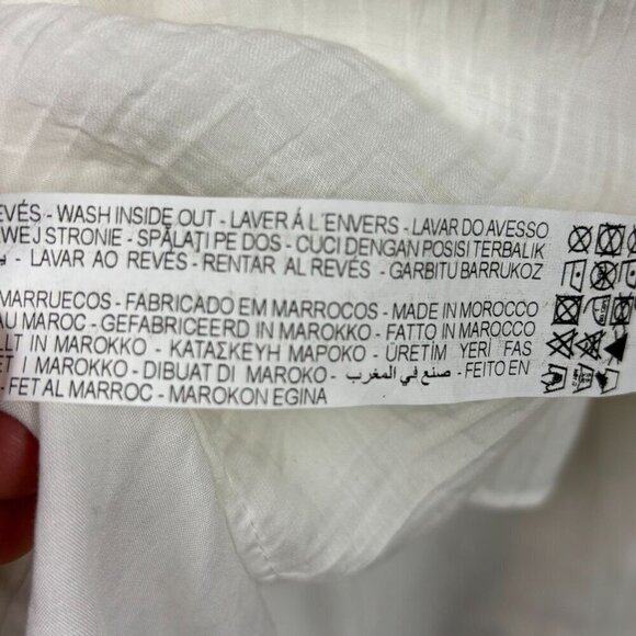 Zara Womens Cream Lace Crochet Spaghetti Strap Top Blouse Babydoll 70's Hippie - Picture 6 of 10